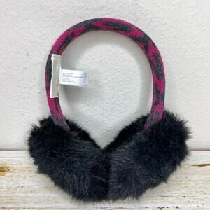 Michael Kors Signature Logo Faux Fur Earmuffs Pink Headband